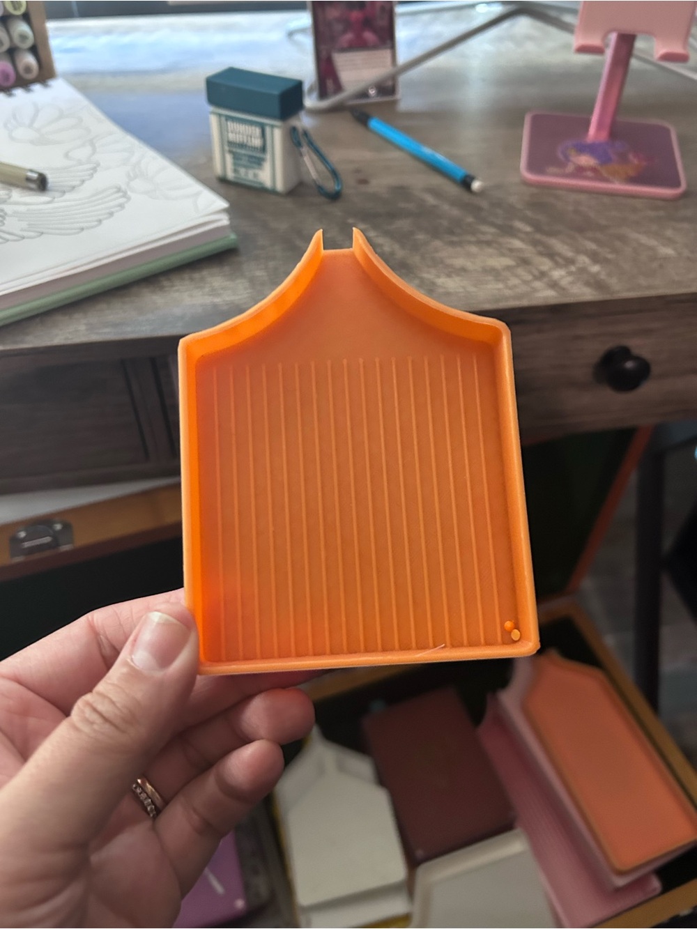Orange Plastic Craft Tray